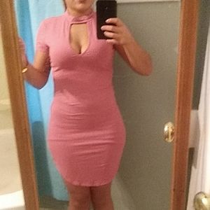 Casual pink dress